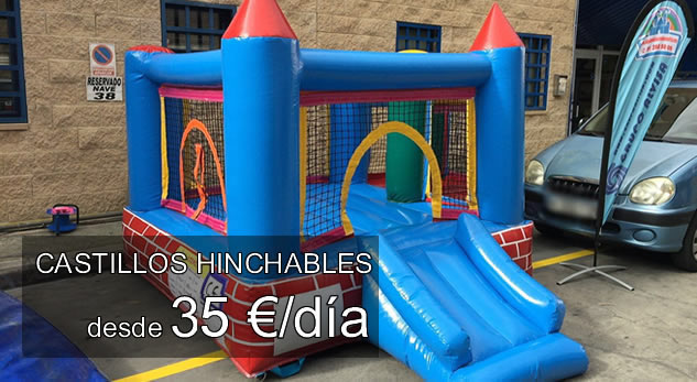 Alquiler de castillos hinchables baratos en Madrid